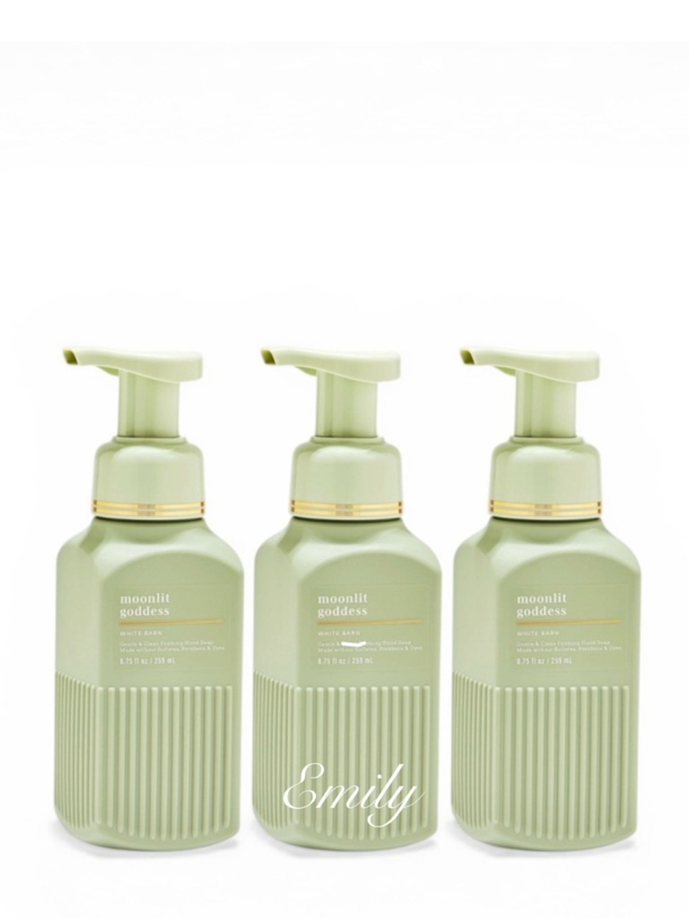 NEW Bath & Body Works 3X MOONLIT GODDESS LUXE Foam Hand Soap Collection Bundle